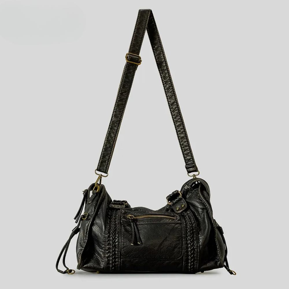 Soline vintage vegan leather shoulder bag