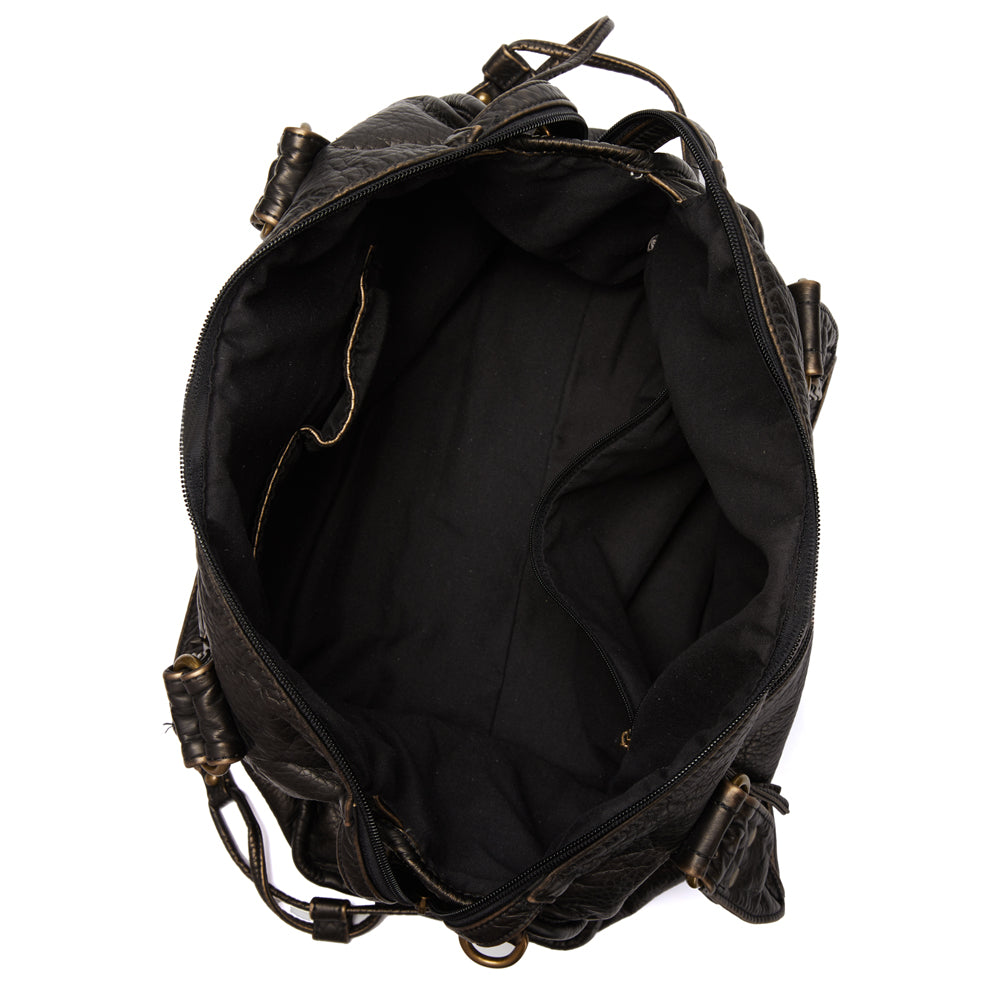 Soline vintage vegan leather shoulder bag