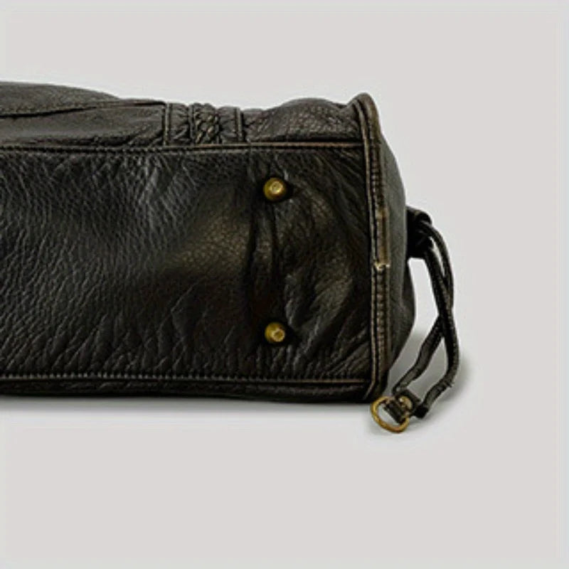 Soline vintage vegan leather shoulder bag