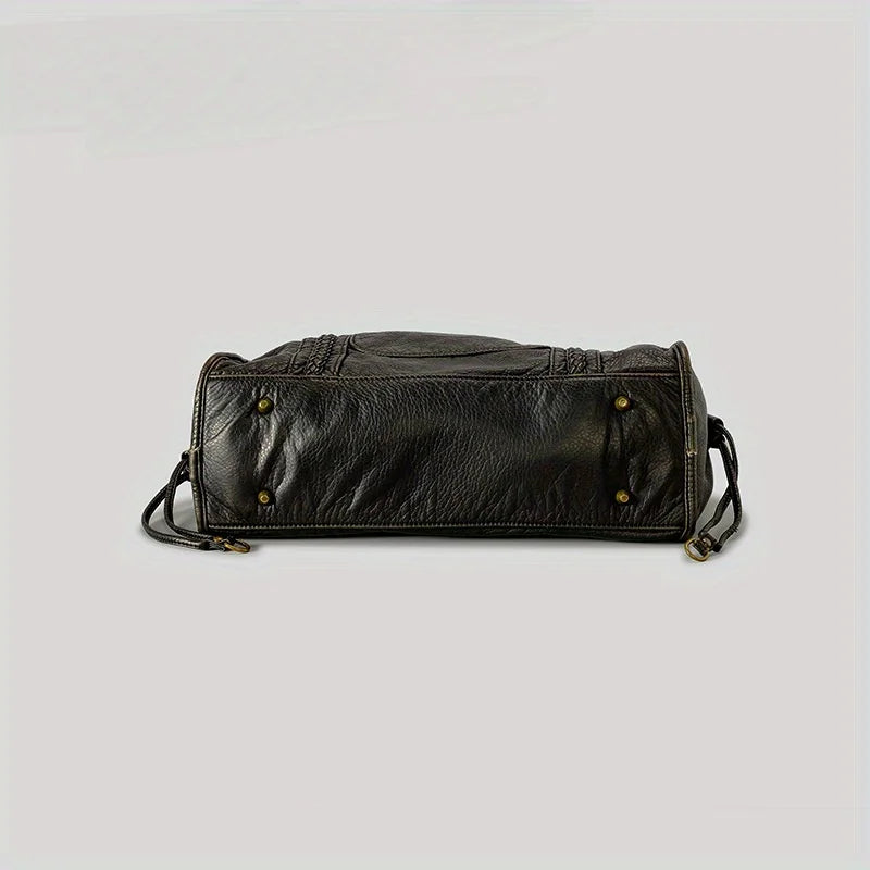 Soline vintage vegan leather shoulder bag