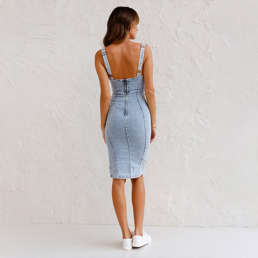 CAMI | ADJUSTABLE DENIM DRESS