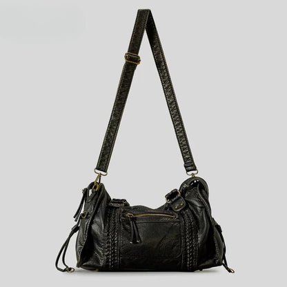 Soline vintage vegan leather shoulder bag