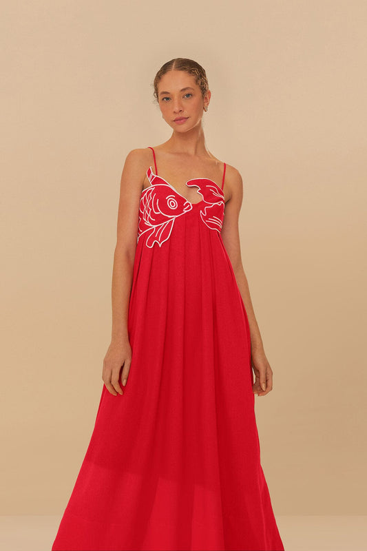 LENA | FISH MAXI DRESS