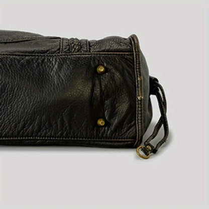 Soline vintage vegan leather shoulder bag