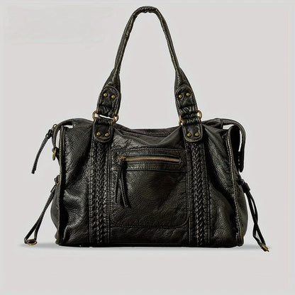 Soline vintage vegan leather shoulder bag