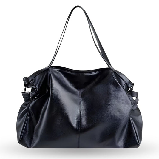 large soft leather school bag with zipper - Ezia