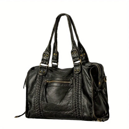 Soline vintage vegan leather shoulder bag