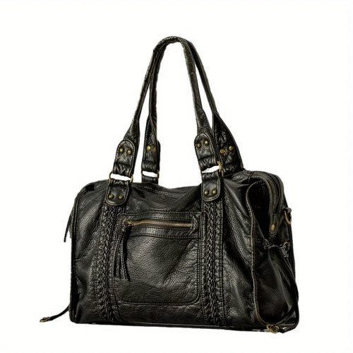 Soline vintage vegan leather shoulder bag
