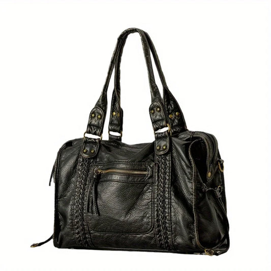 Soline vintage vegan leather shoulder bag